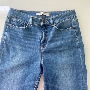 Denver Hayes Blue Denim High Rise Straight Jeans, Size 12